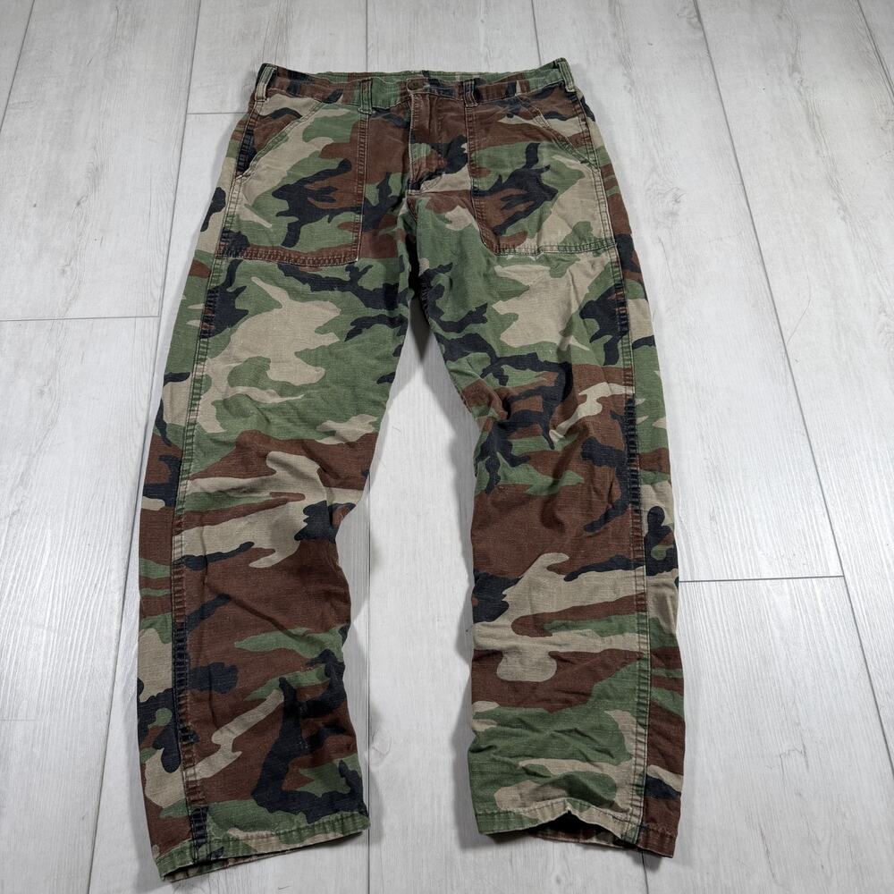 Stan Ray Camo Pants Mens 30x27 Green Cotton USA Made
